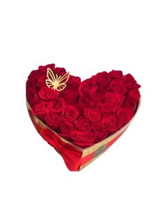 Corazón 35 Rosas Decoradas