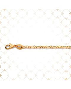 Cadena de Oro Enchapado Tejido Alterna Barbada 3 x 3 Dorado