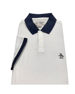 Chemise Polo de Caballero Detalle en Cuello Gris Original Penguin